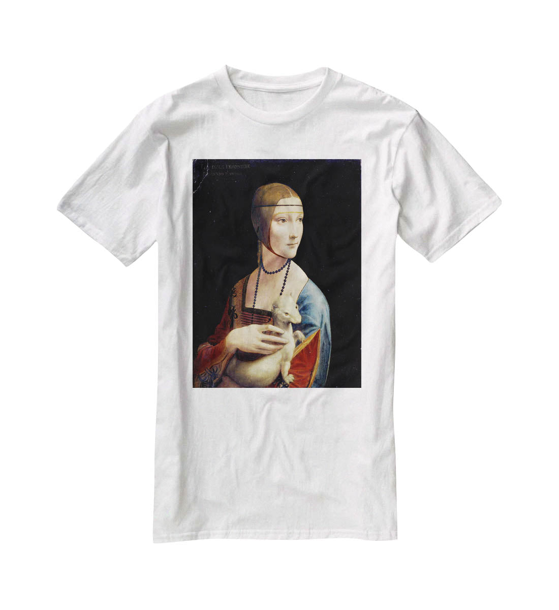 Lady with an Ermine by Da Vinci T-Shirt - Canvas Art Rocks - 5