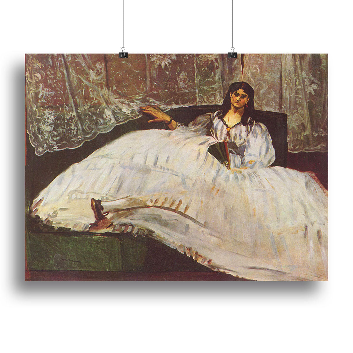 Lady with fan by Manet Canvas Print or Poster - Canvas Art Rocks - 2