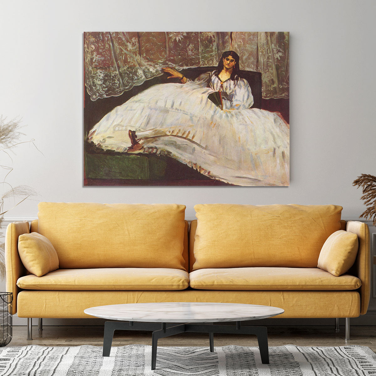 Lady with fan by Manet Canvas Print or Poster - Canvas Art Rocks - 4