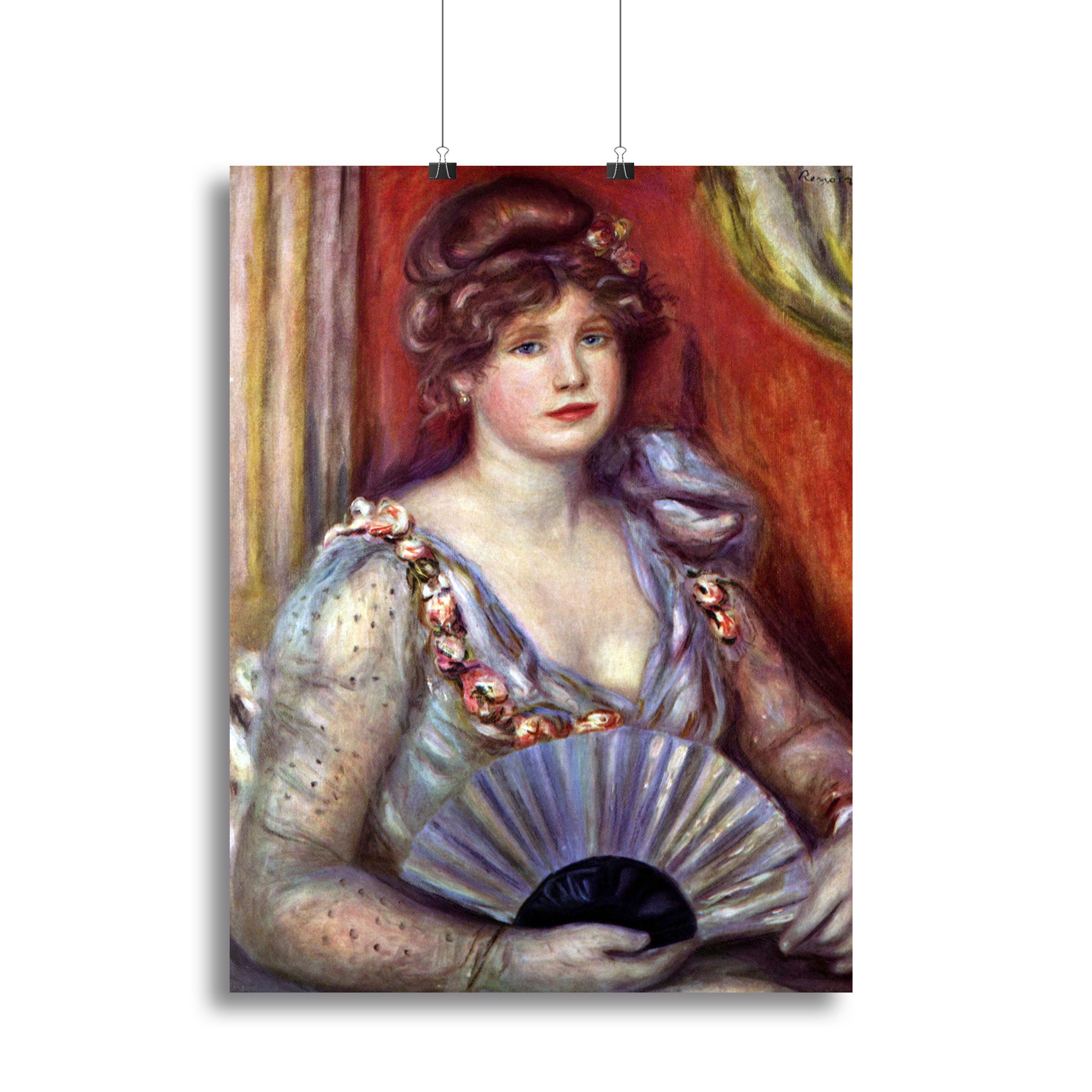 Lady with fan by Renoir Canvas Print or Poster - Canvas Art Rocks - 2