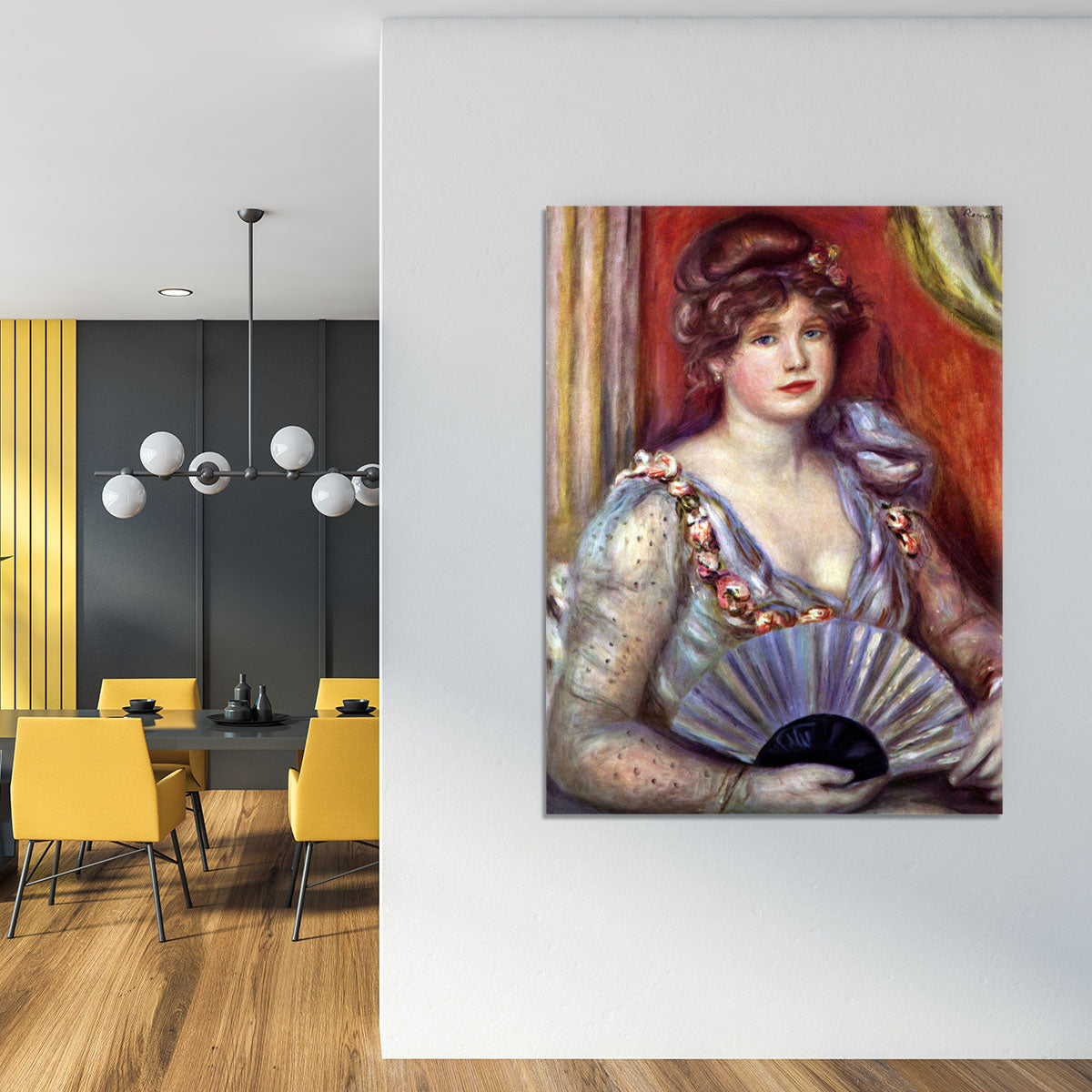Lady with fan by Renoir Canvas Print or Poster - Canvas Art Rocks - 4
