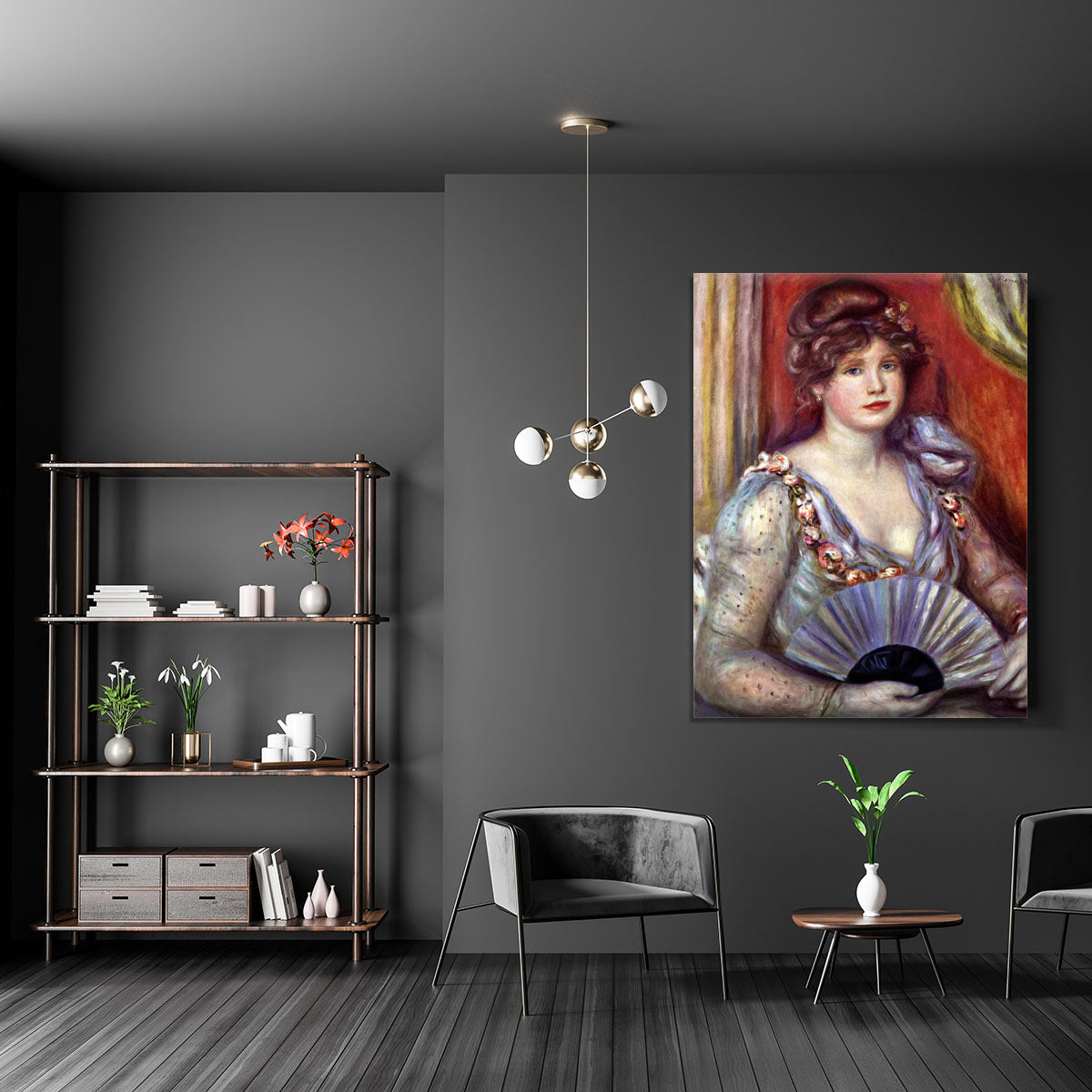 Lady with fan by Renoir Canvas Print or Poster - Canvas Art Rocks - 5