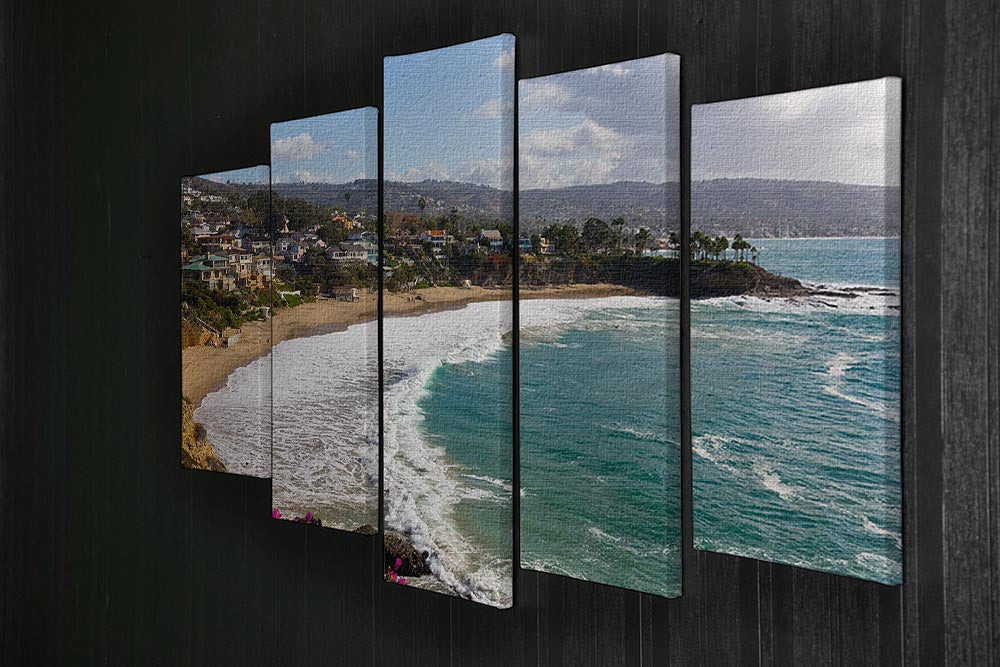 Laguna Beach Crescent Cove 5 Split Panel Canvas - Canvas Art Rocks - 2