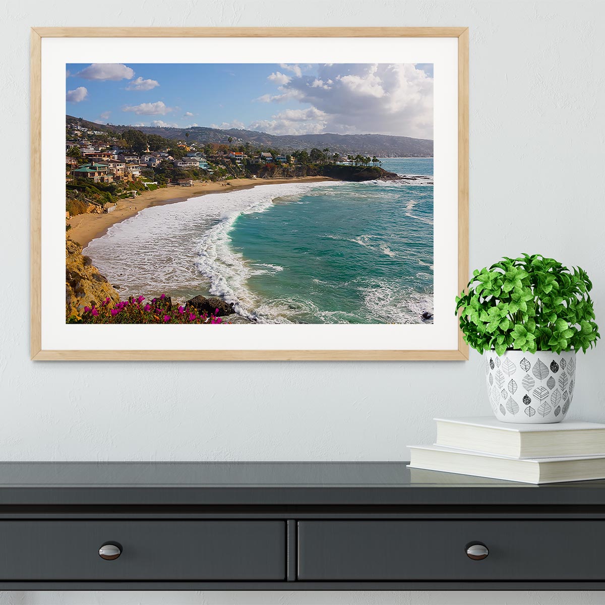Laguna Beach Crescent Cove Framed Print - Canvas Art Rocks - 3