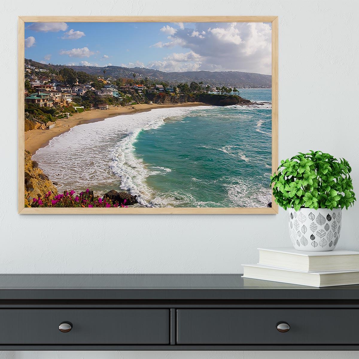 Laguna Beach Crescent Cove Framed Print - Canvas Art Rocks - 4