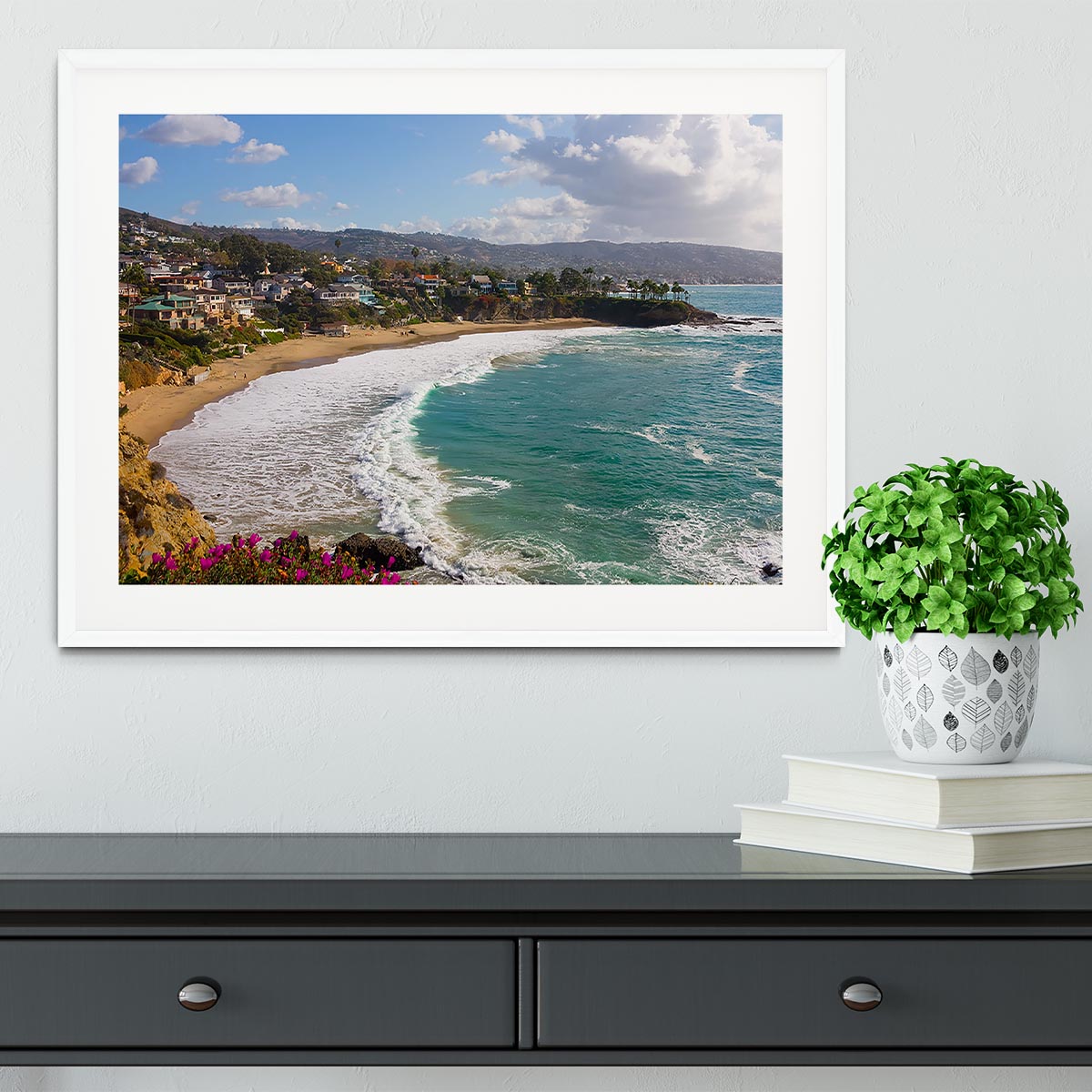 Laguna Beach Crescent Cove Framed Print - Canvas Art Rocks - 5