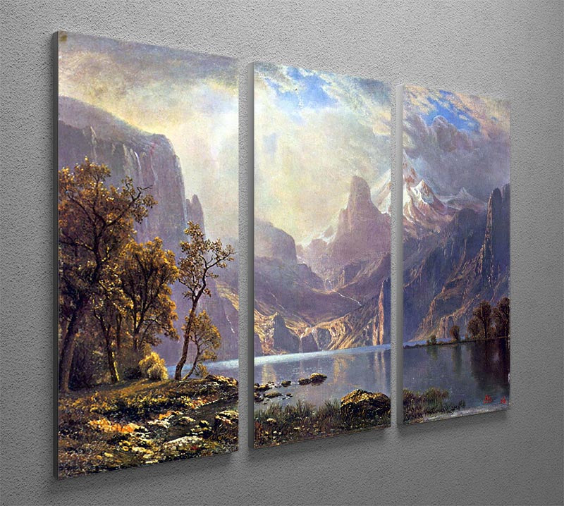 Lake Tahoe by Bierstadt 3 Split Panel Canvas Print - Canvas Art Rocks - 2