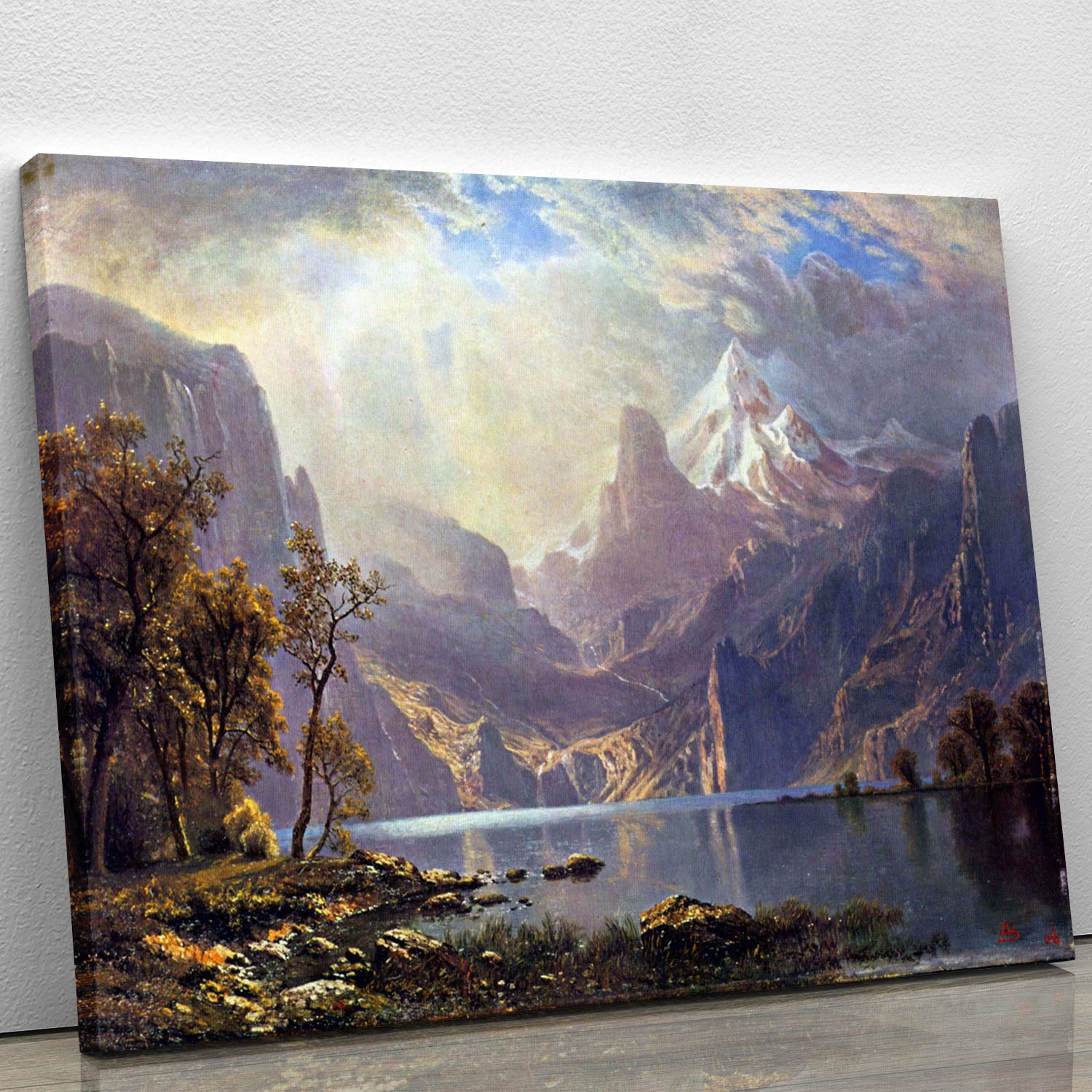 Lake Tahoe by Bierstadt Canvas Print or Poster - Canvas Art Rocks - 1