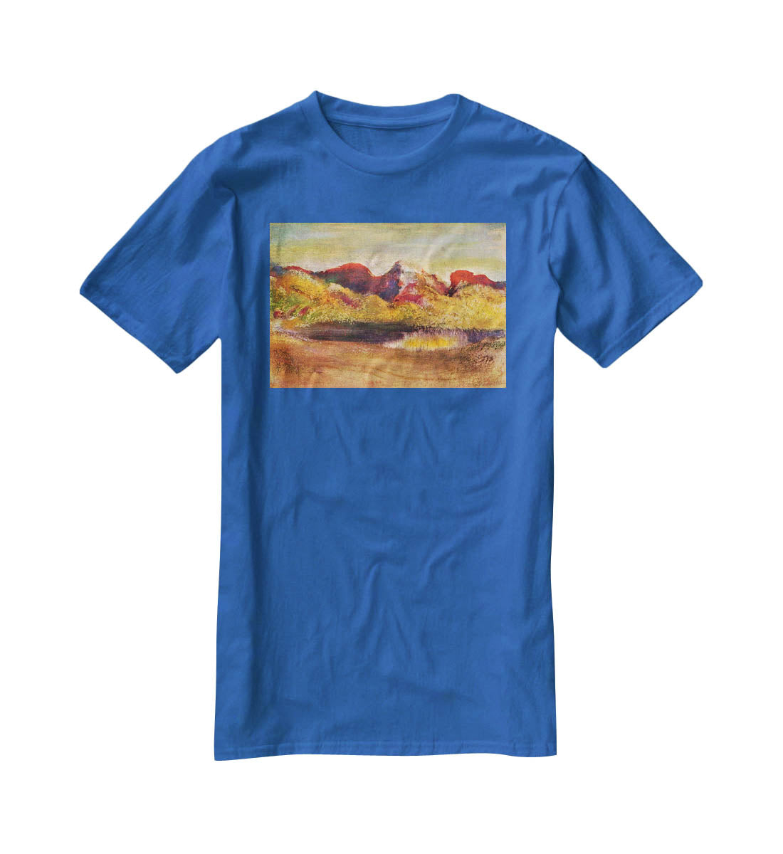 Lake and mountains by Degas T-Shirt - Canvas Art Rocks - 2