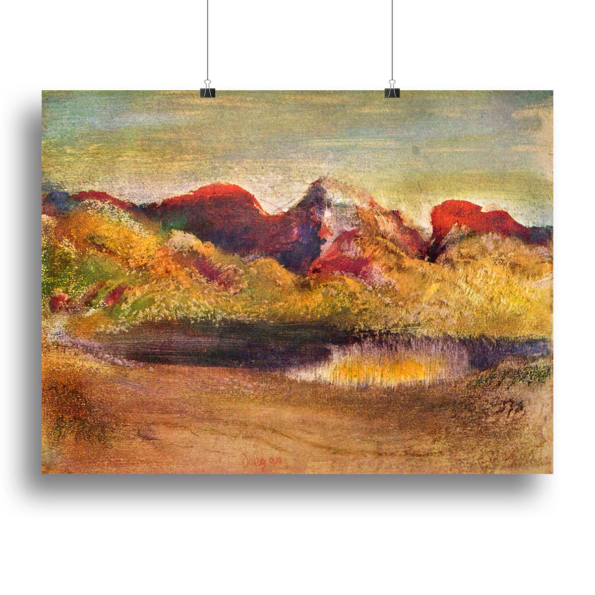Lake and mountains by Degas Canvas Print or Poster - Canvas Art Rocks - 2