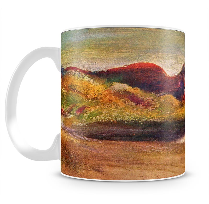 Lake and mountains by Degas Mug - Canvas Art Rocks - 1