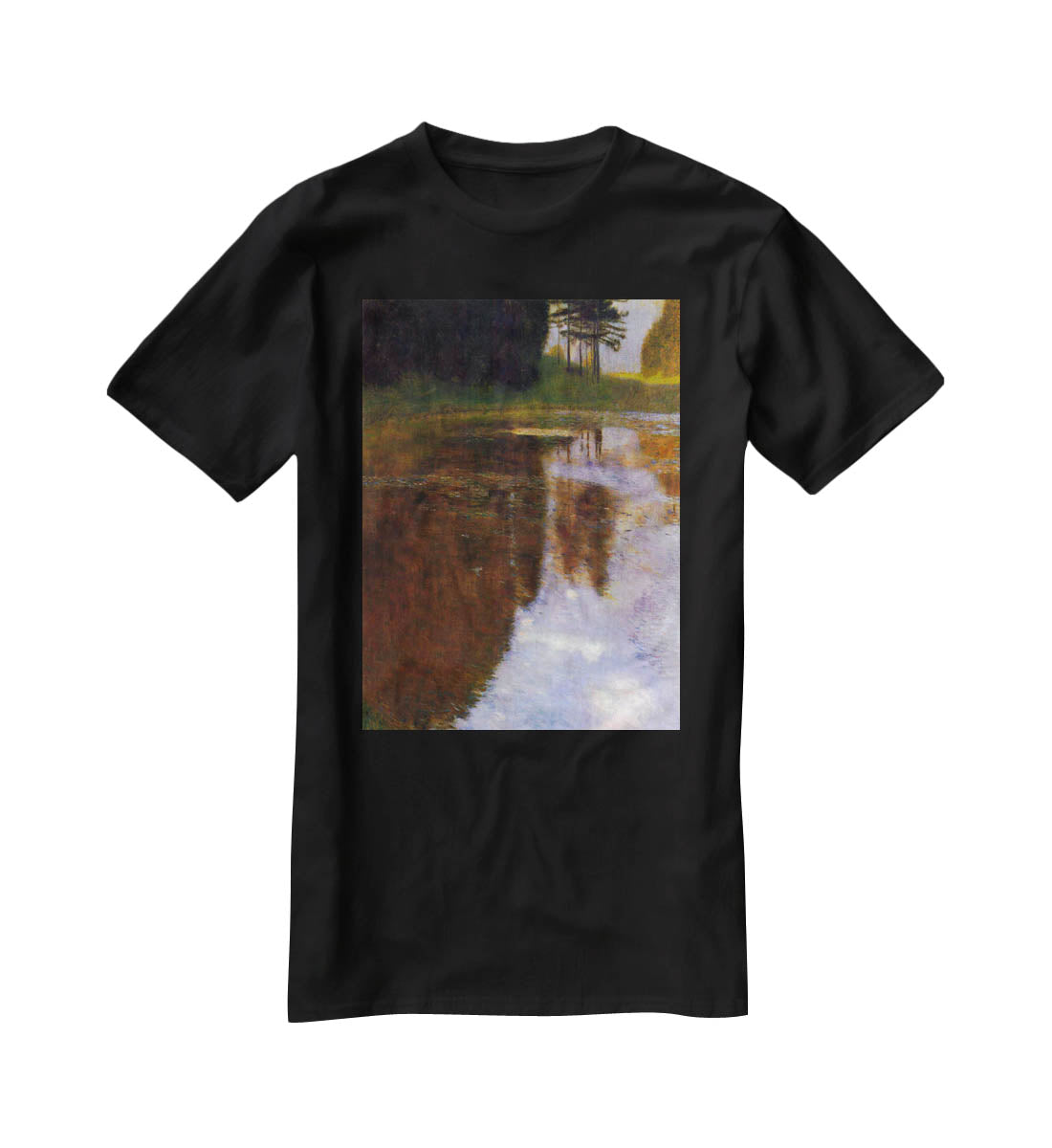 Lake in front of the Castle by Klimt T-Shirt - Canvas Art Rocks - 1
