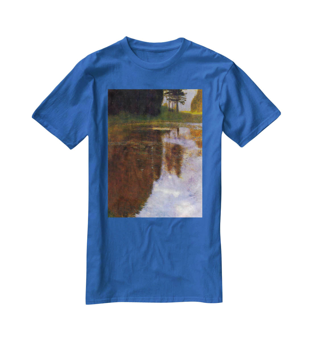 Lake in front of the Castle by Klimt T-Shirt - Canvas Art Rocks - 2