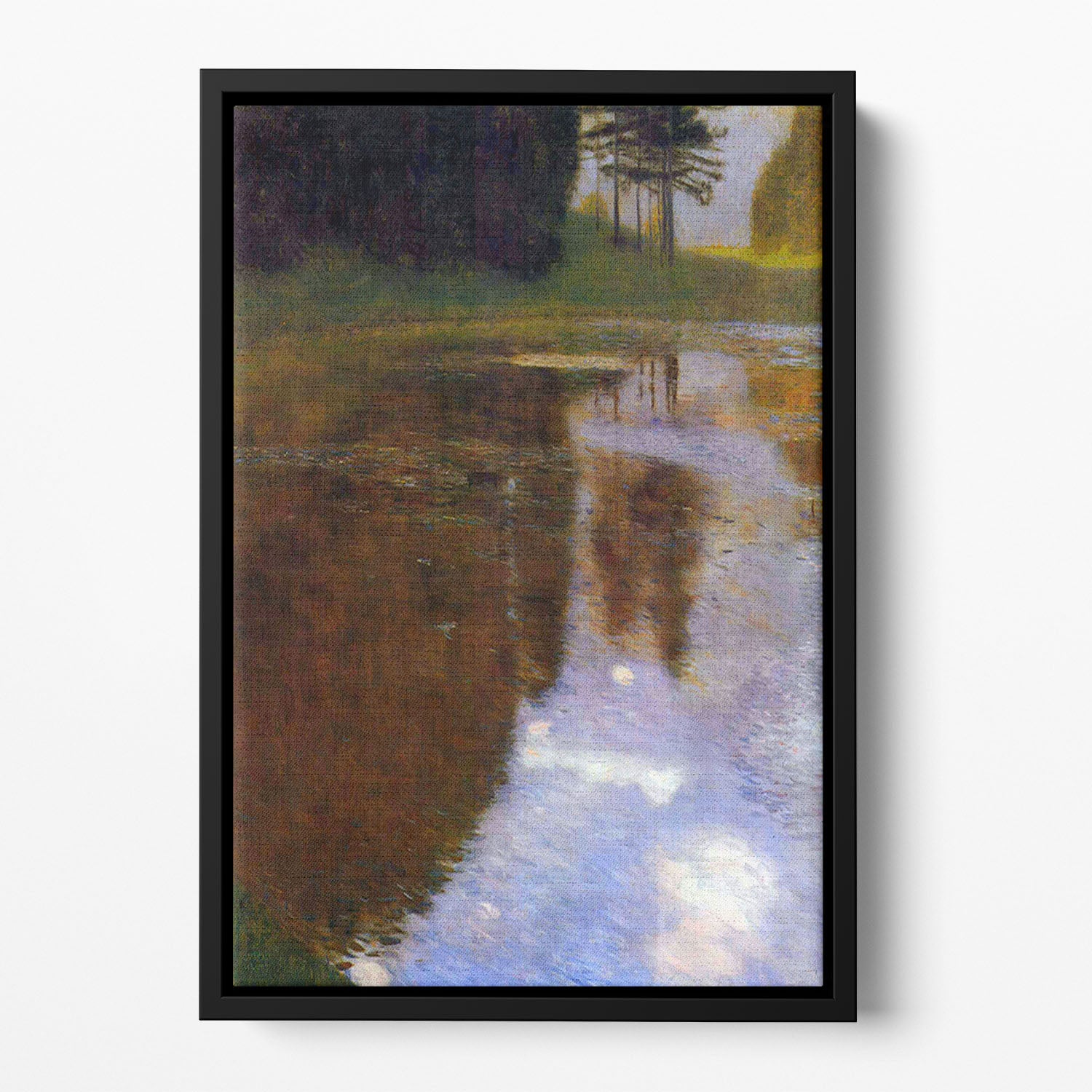 Lake in front of the Castle by Klimt Floating Framed Canvas