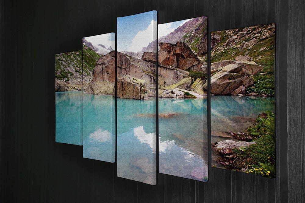 Lake mountains 5 Split Panel Canvas  - Canvas Art Rocks - 2