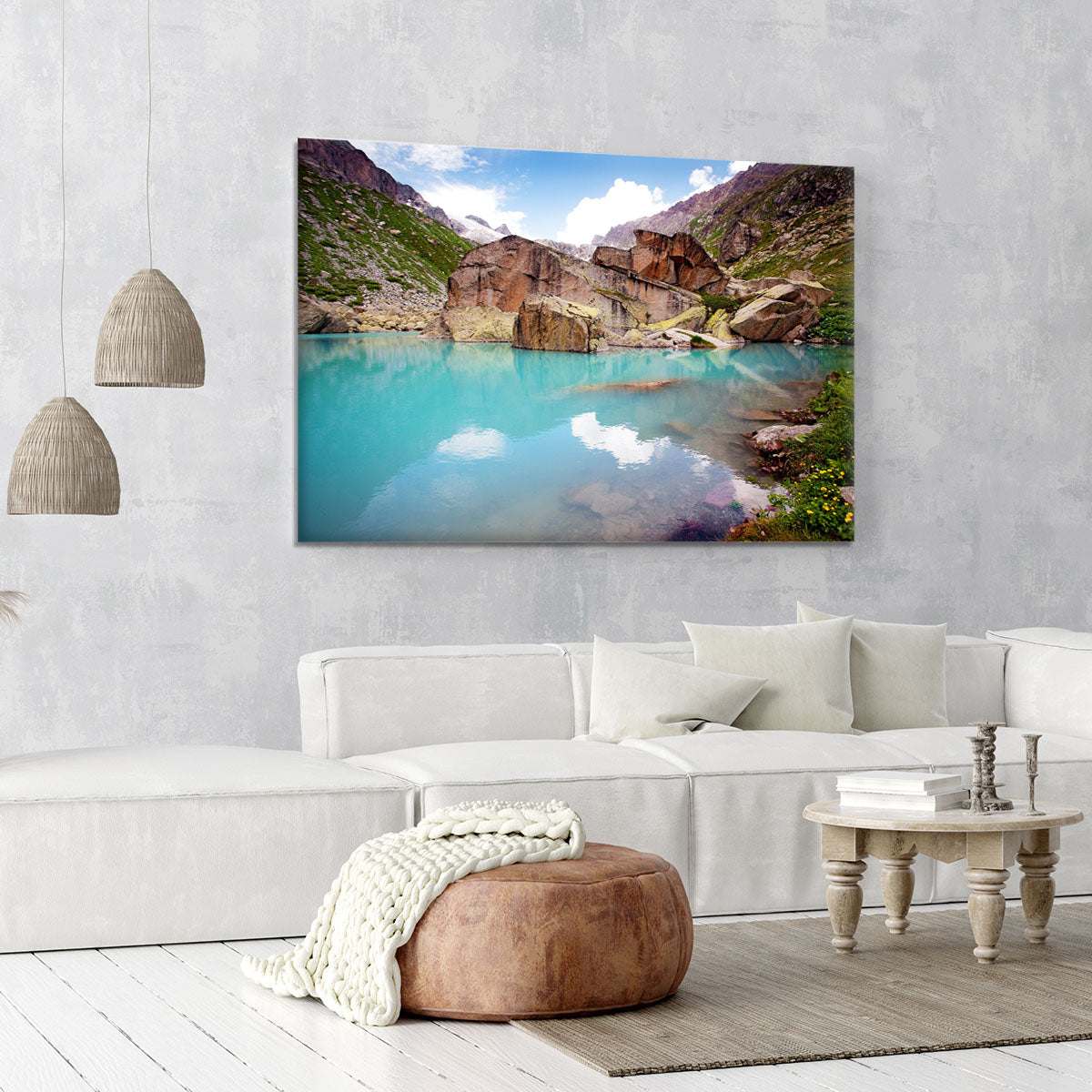 Lake mountains Canvas Print or Poster - Canvas Art Rocks - 6