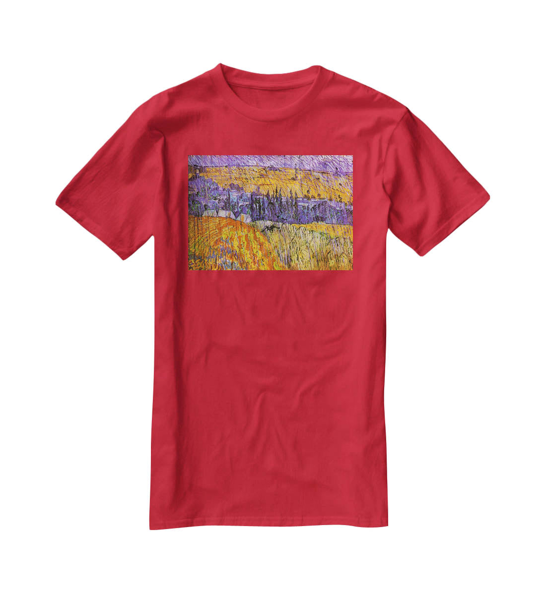 Landscape at Auvers in the Rain by Van Gogh T-Shirt - Canvas Art Rocks - 4