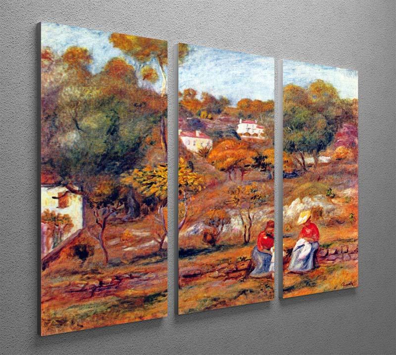 Landscape at Cagnes by Renoir 3 Split Panel Canvas Print - Canvas Art Rocks - 2