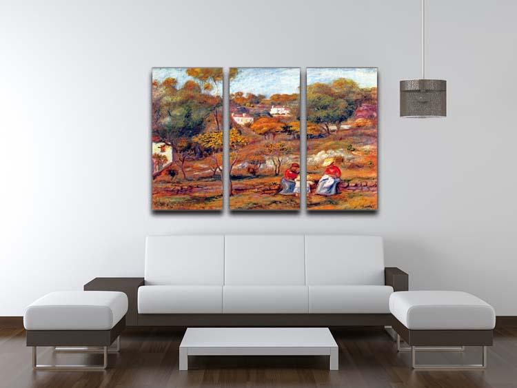 Landscape at Cagnes by Renoir 3 Split Panel Canvas Print - Canvas Art Rocks - 3