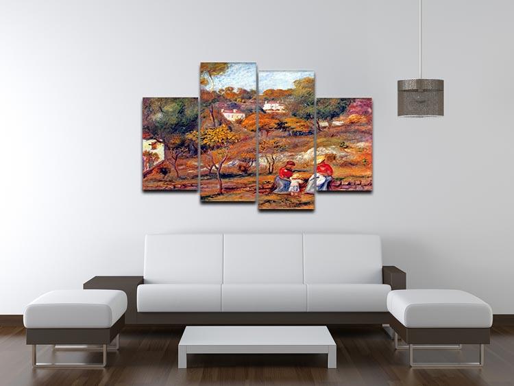 Landscape at Cagnes by Renoir 4 Split Panel Canvas - Canvas Art Rocks - 3