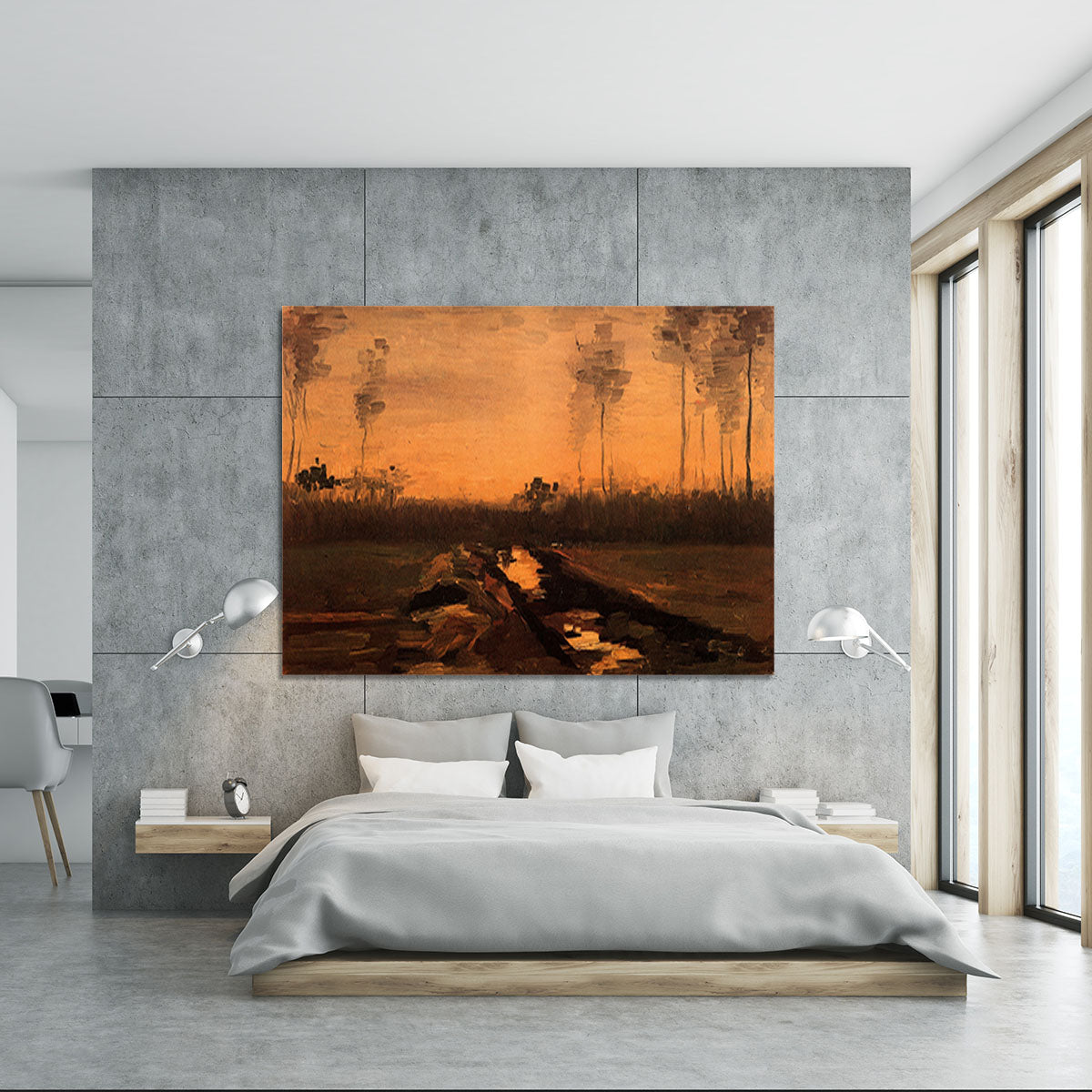 Landscape at Dusk by Van Gogh Canvas Print or Poster - Canvas Art Rocks - 5