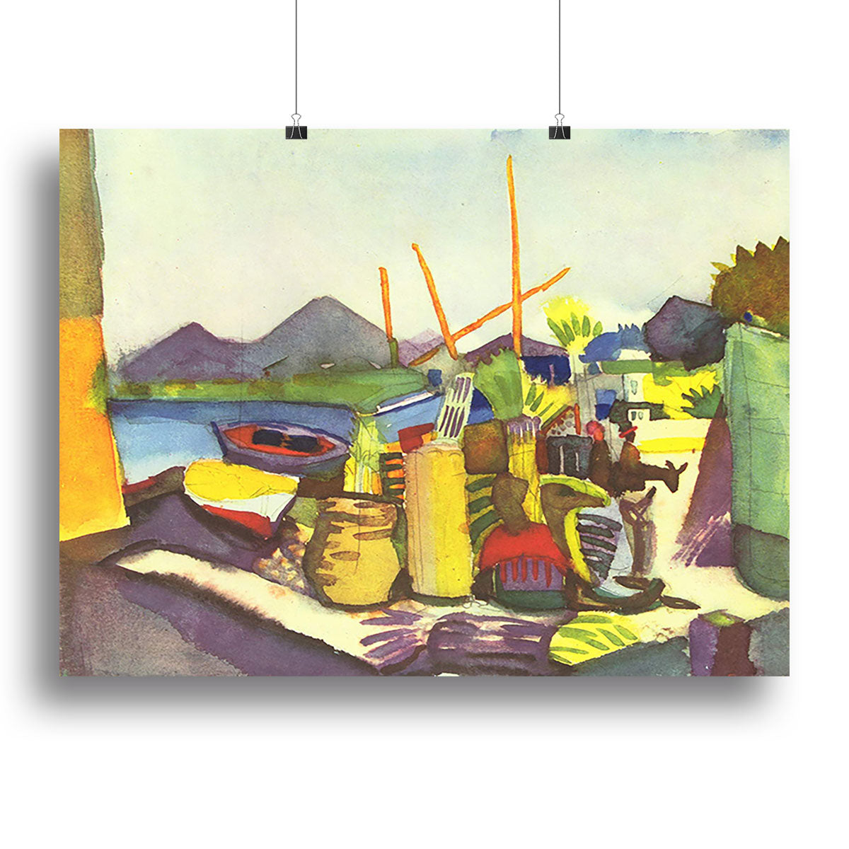 Landscape at Hammamet by Macke Canvas Print or Poster - Canvas Art Rocks - 2