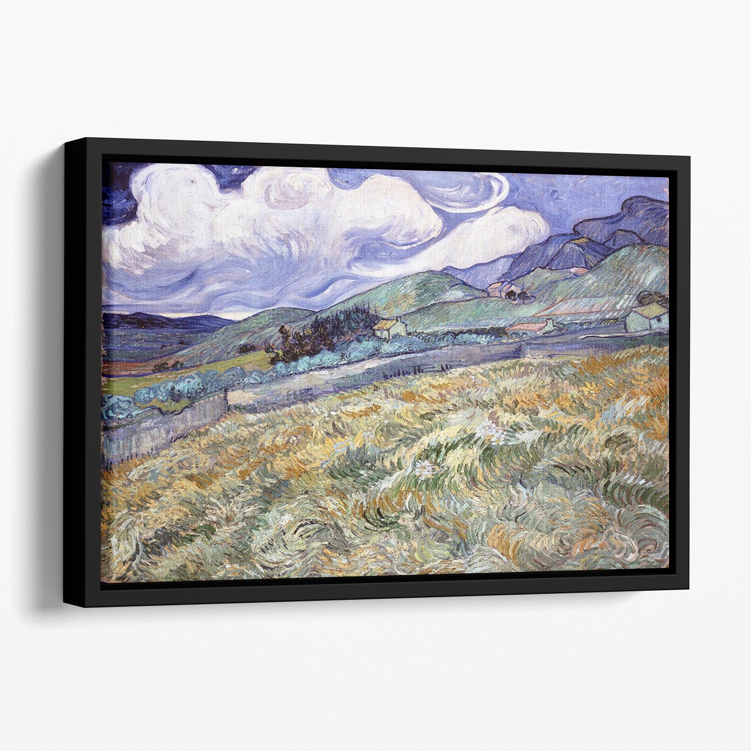 Landscape from Saint-Remy Floating Framed Canvas