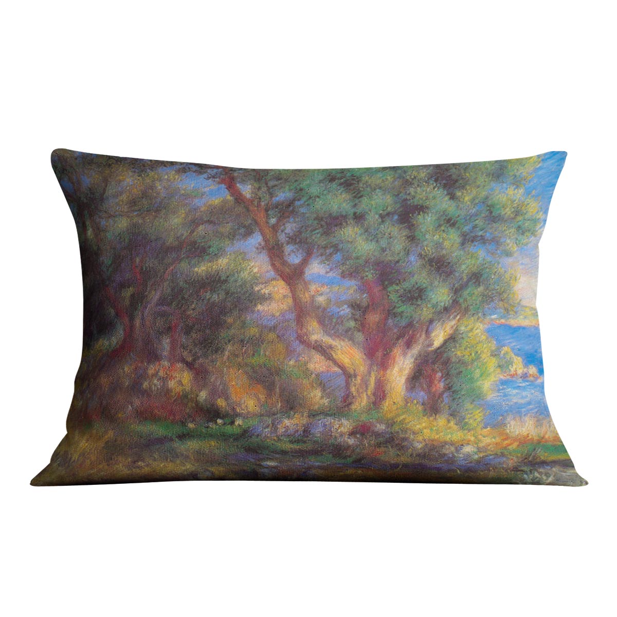Landscape in Menton by Renoir Cushion
