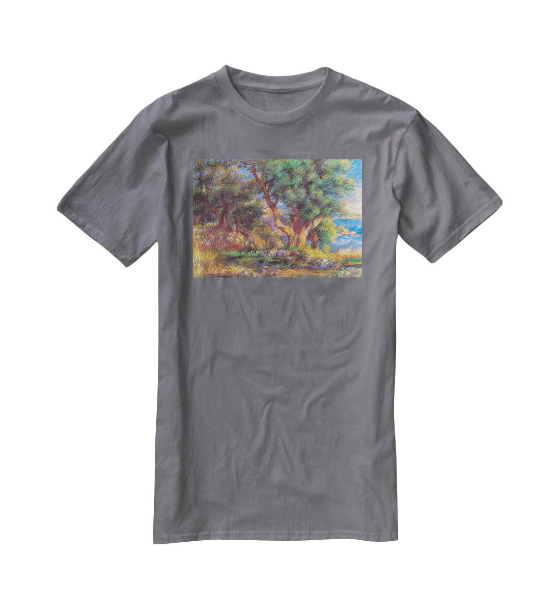 Landscape in Menton by Renoir T-Shirt - Canvas Art Rocks - 3