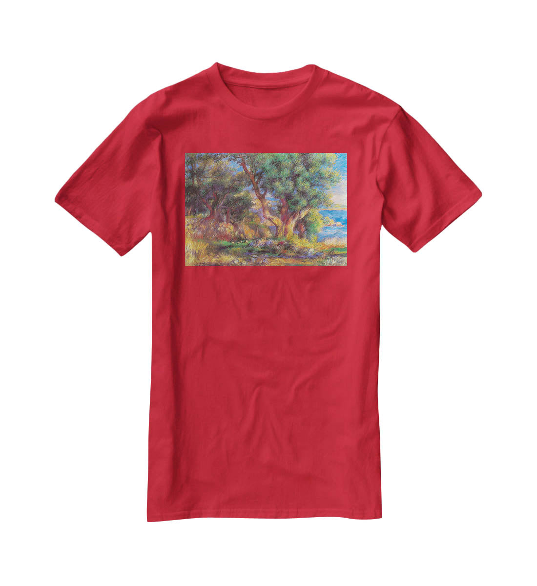 Landscape in Menton by Renoir T-Shirt - Canvas Art Rocks - 4