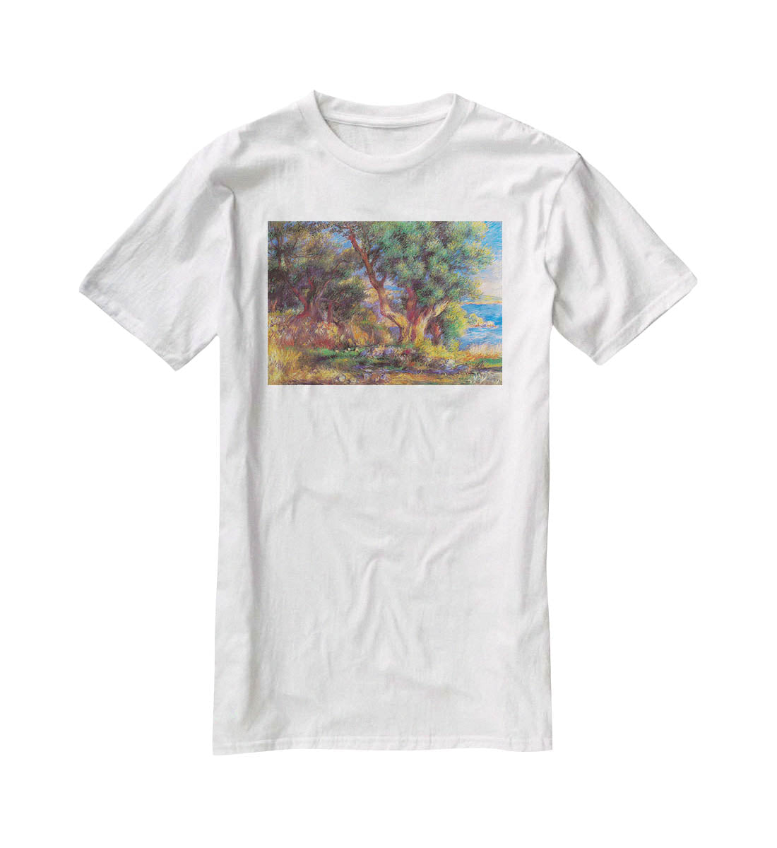 Landscape in Menton by Renoir T-Shirt - Canvas Art Rocks - 5