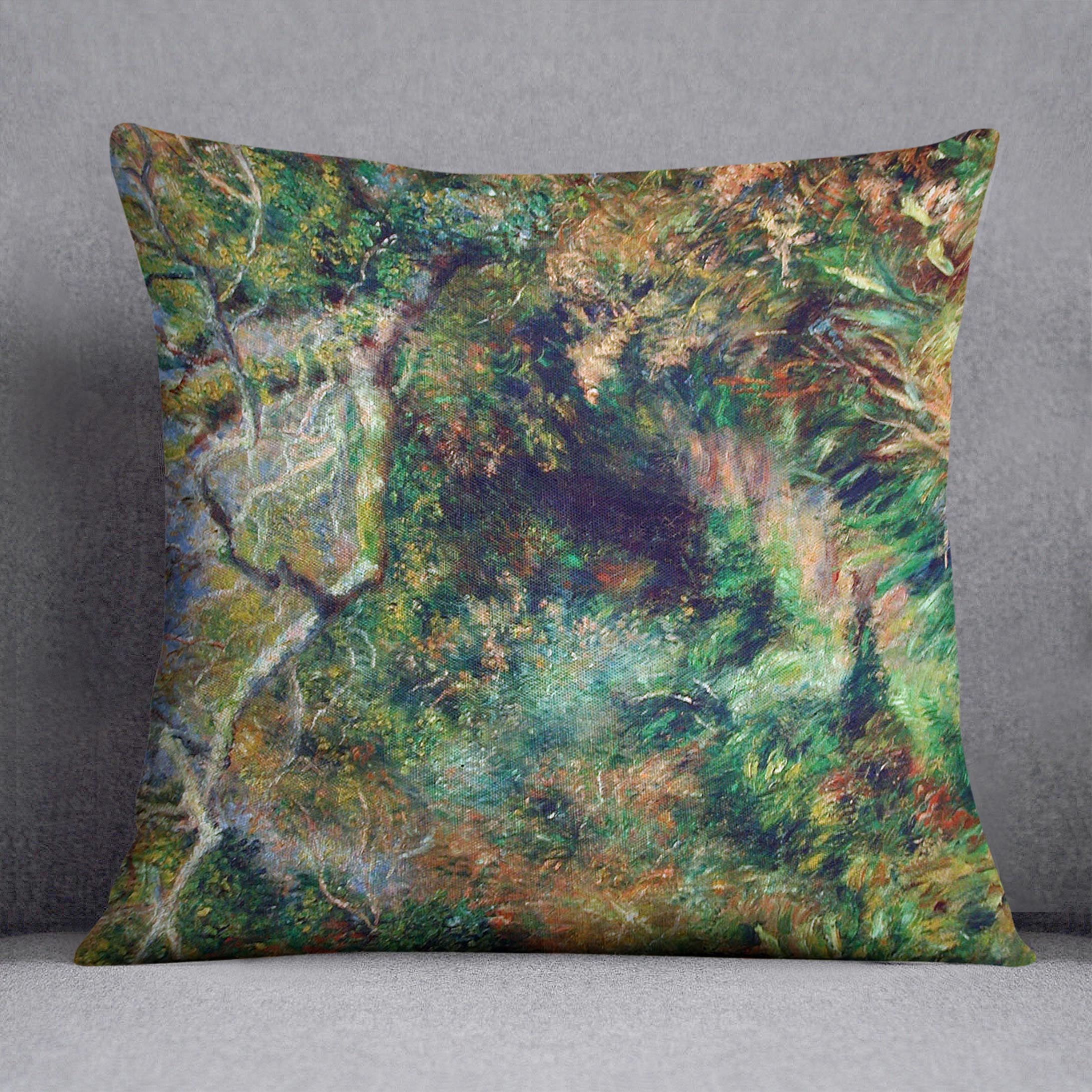 Landscape in southern France by Renoir Cushion