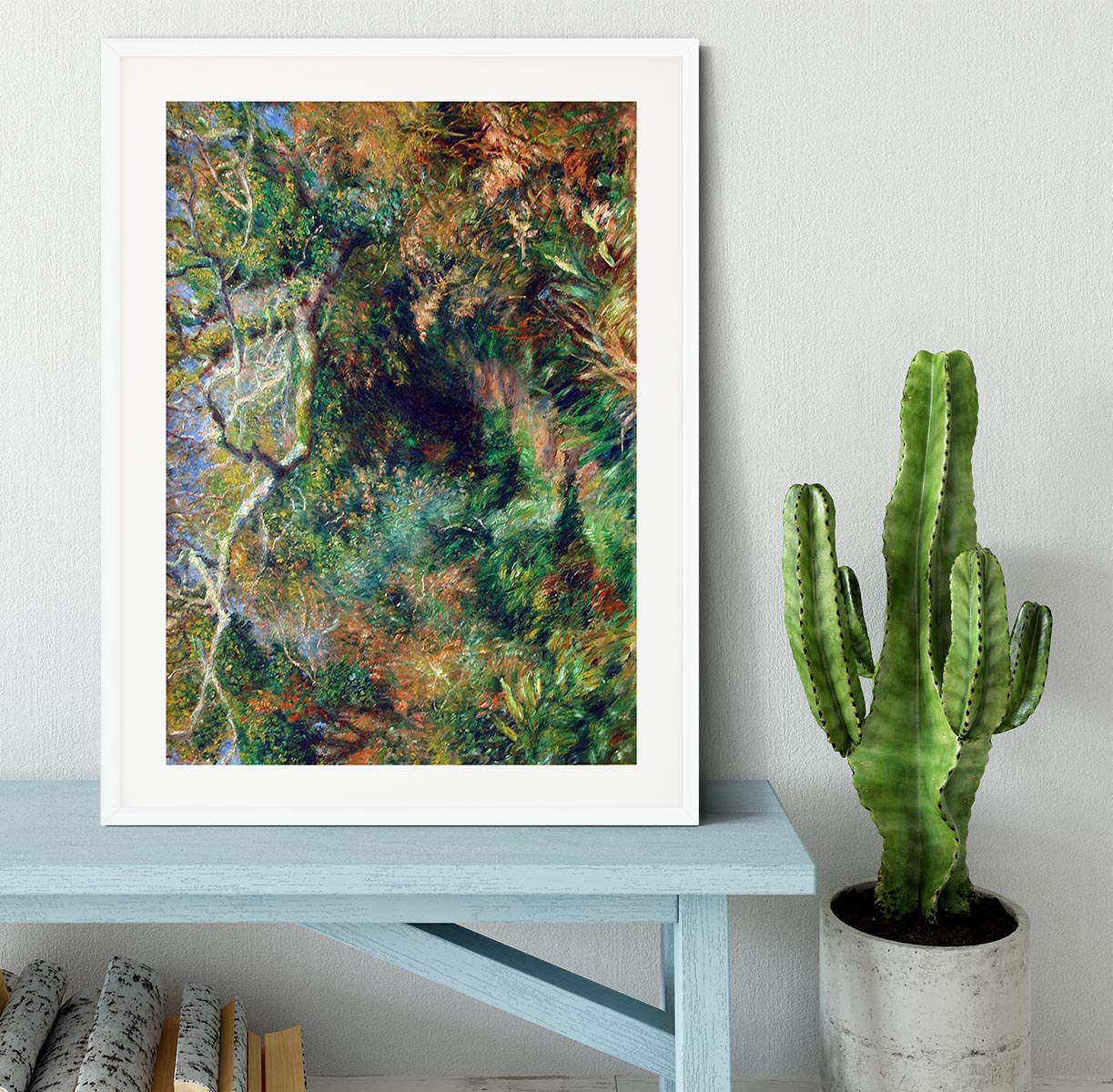 Landscape in southern France by Renoir Framed Print - Canvas Art Rocks - 5
