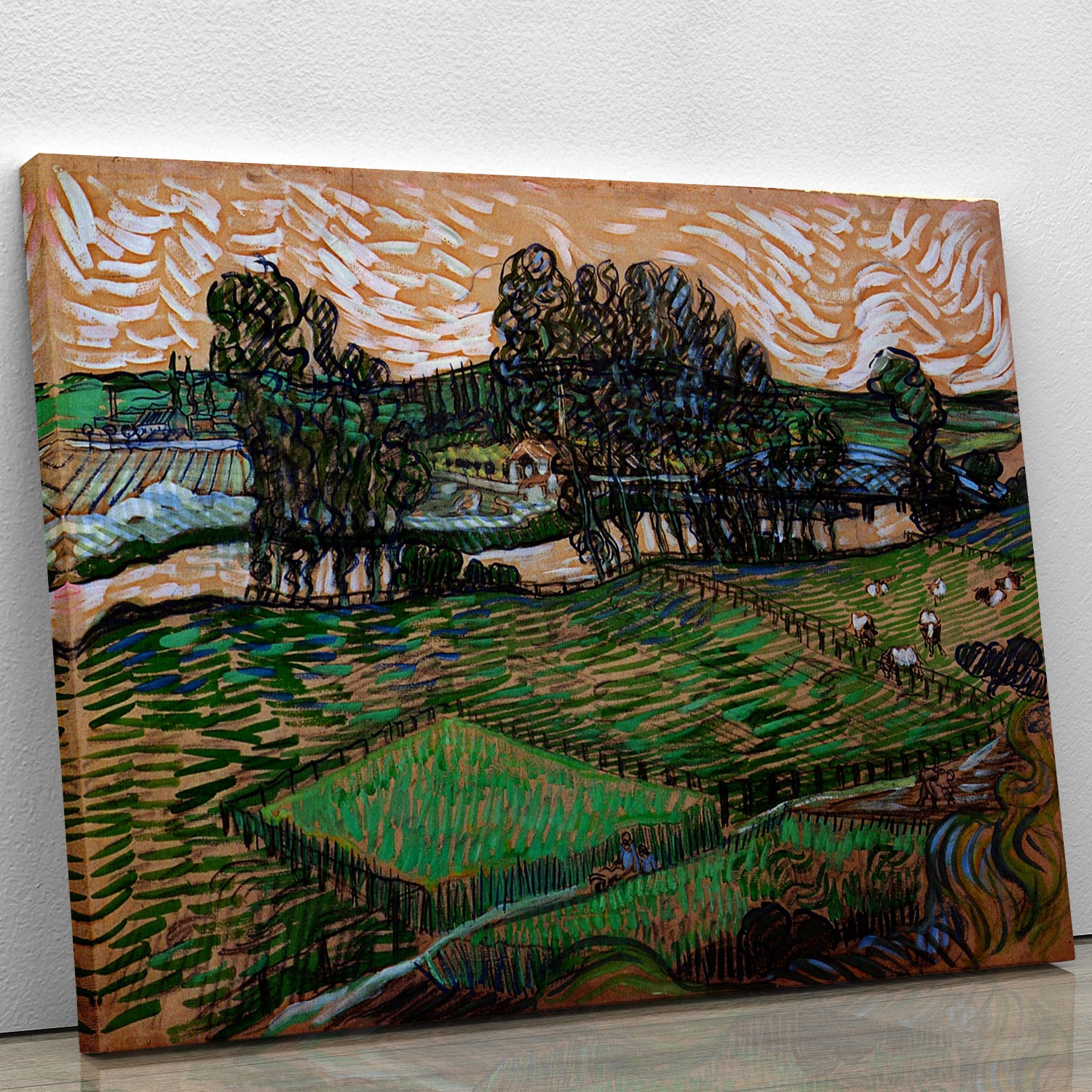 Landscape with Bridge across the Oise by Van Gogh Canvas Print or Poster - Canvas Art Rocks - 1