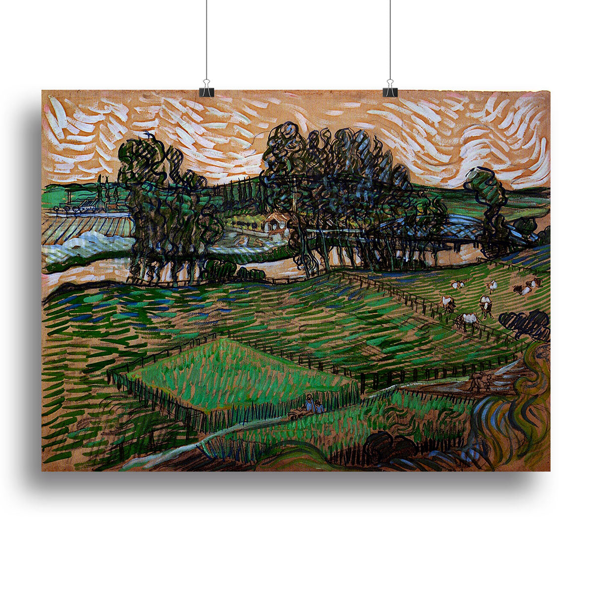 Landscape with Bridge across the Oise by Van Gogh Canvas Print or Poster - Canvas Art Rocks - 2