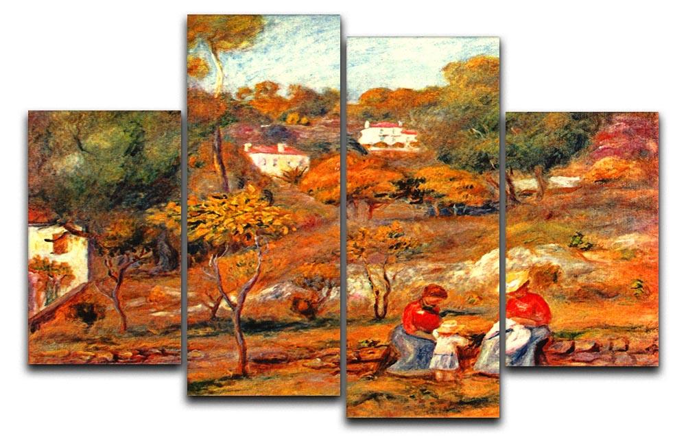 Landscape with Cagnes by Renoir 4 Split Panel Canvas  - Canvas Art Rocks - 1