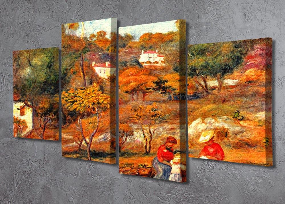 Landscape with Cagnes by Renoir 4 Split Panel Canvas - Canvas Art Rocks - 2
