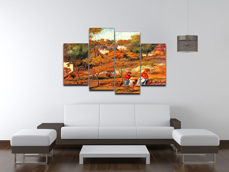 Landscape with Cagnes by Renoir 4 Split Panel Canvas - Canvas Art Rocks - 3