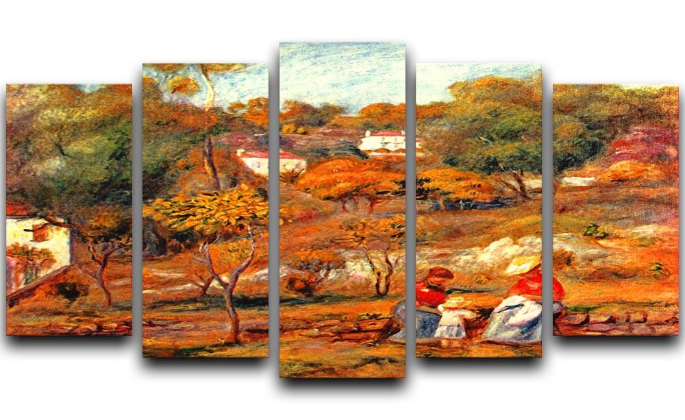 Landscape with Cagnes by Renoir 5 Split Panel Canvas  - Canvas Art Rocks - 1