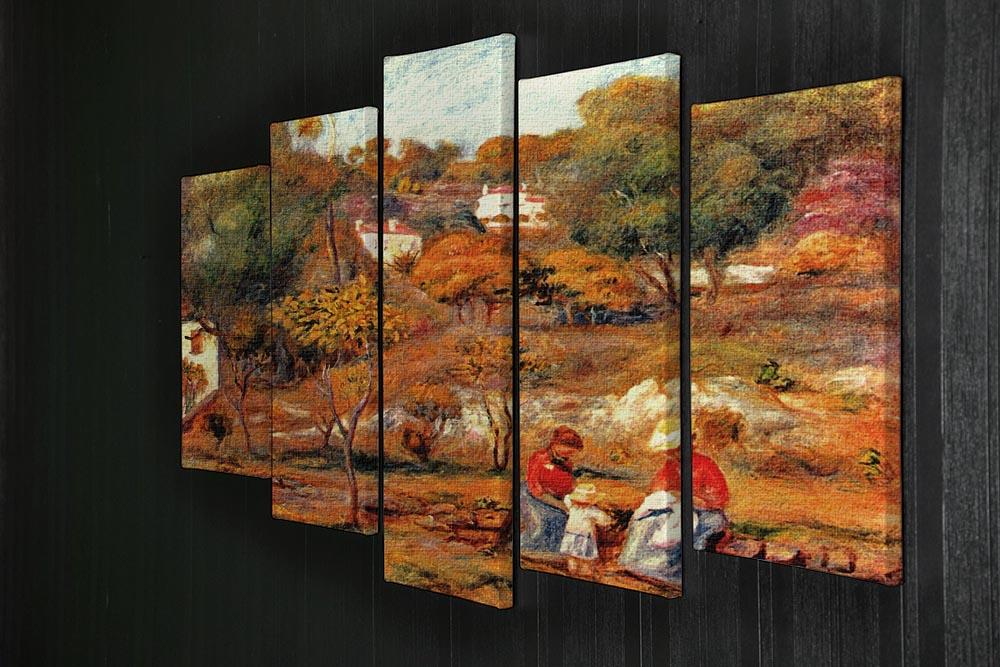 Landscape with Cagnes by Renoir 5 Split Panel Canvas - Canvas Art Rocks - 2