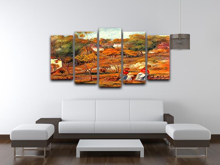 Landscape with Cagnes by Renoir 5 Split Panel Canvas - Canvas Art Rocks - 3
