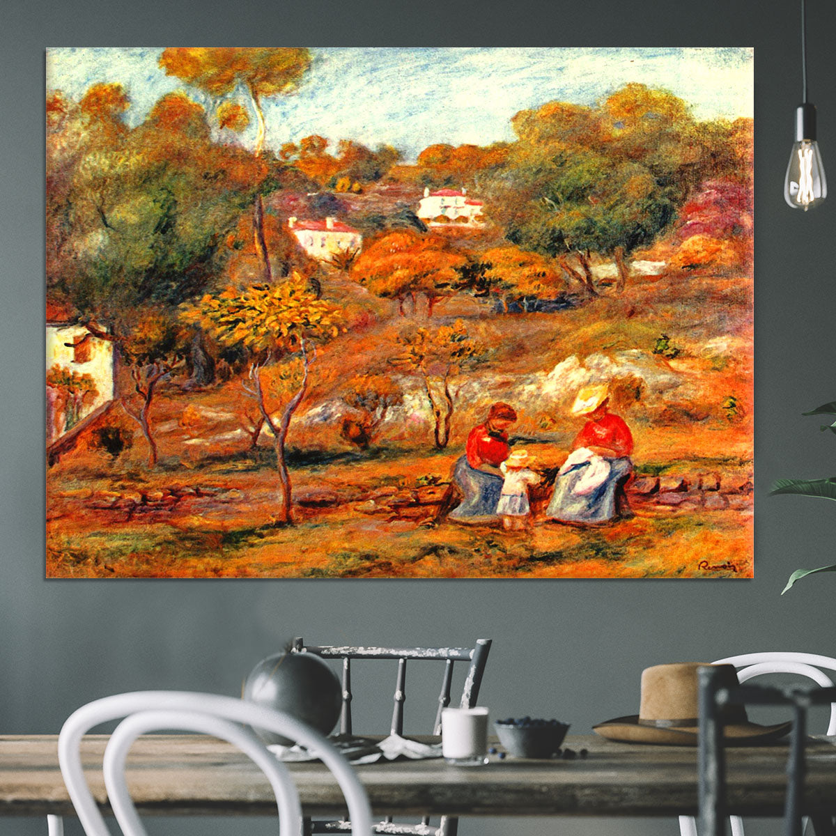 Landscape with Cagnes by Renoir Canvas Print or Poster - Canvas Art Rocks - 3