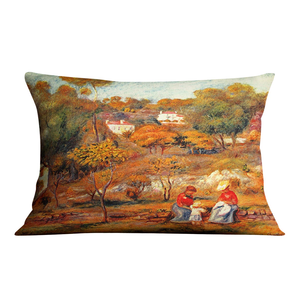 Landscape with Cagnes by Renoir Cushion