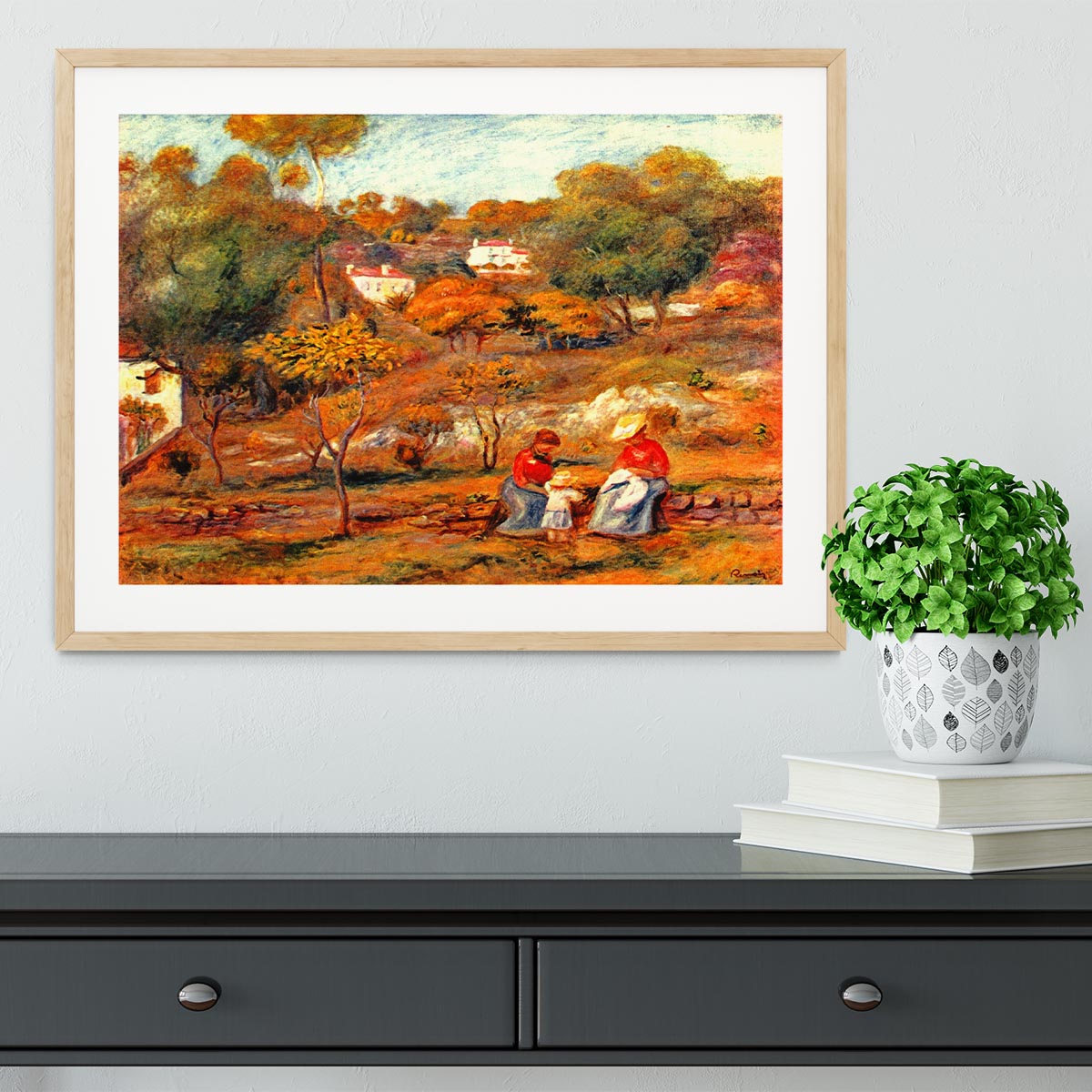 Landscape with Cagnes by Renoir Framed Print - Canvas Art Rocks - 3