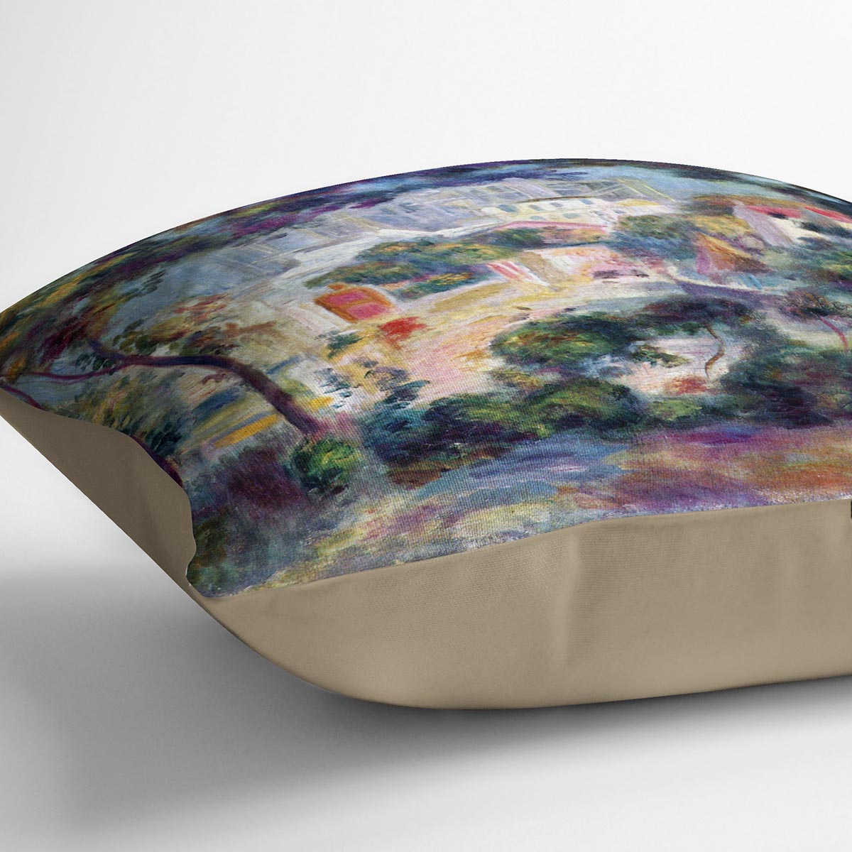 Landscape with a view of the Sacred Heart by Renoir Cushion