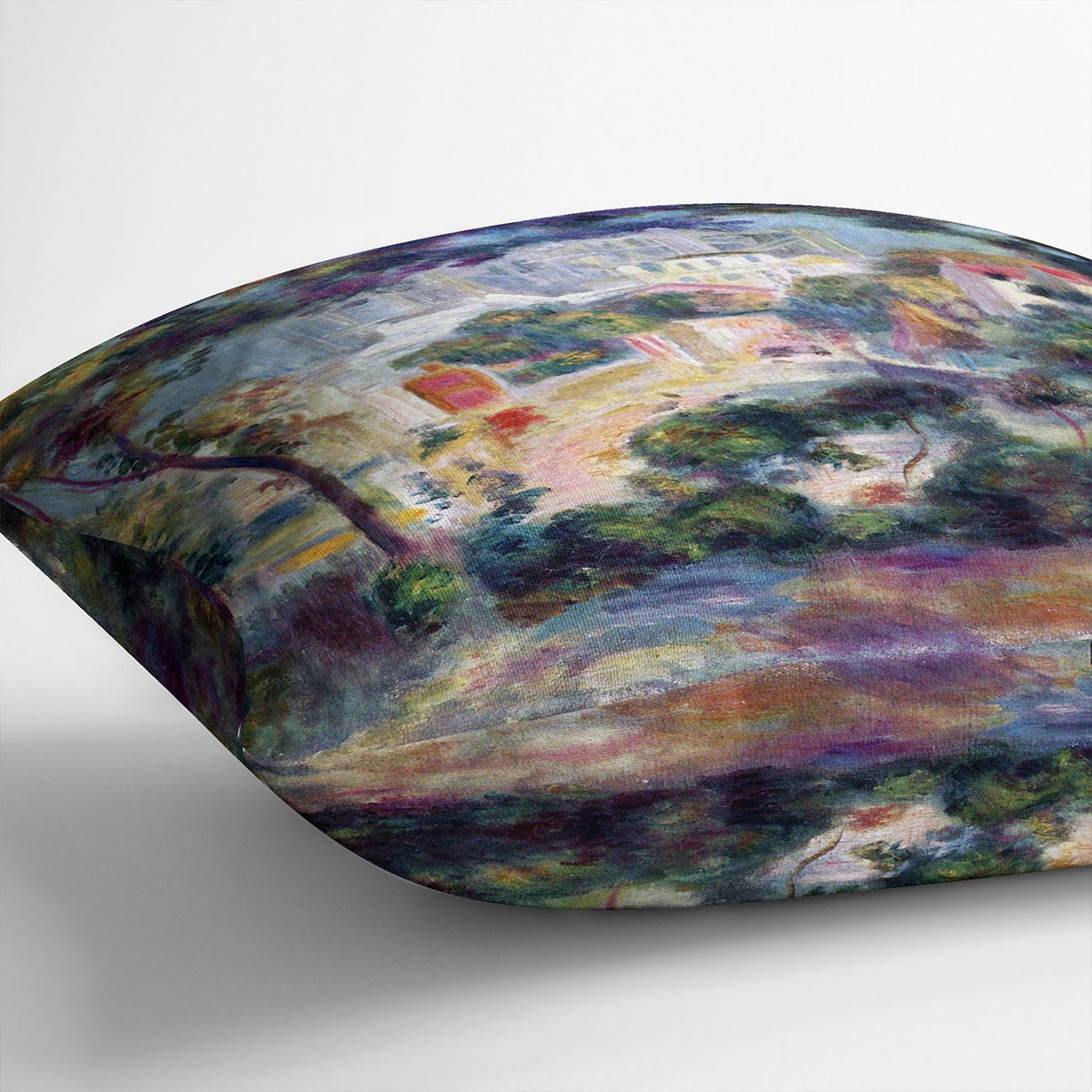 Landscape with a view of the Sacred Heart by Renoir Cushion