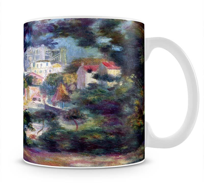Landscape with a view of the Sacred Heart by Renoir Mug - Canvas Art Rocks - 1