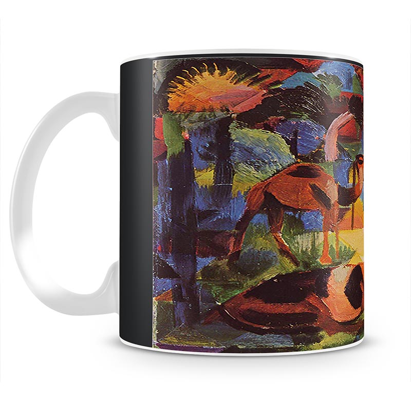 Landscape with cows and camels by Macke Mug - Canvas Art Rocks - 1