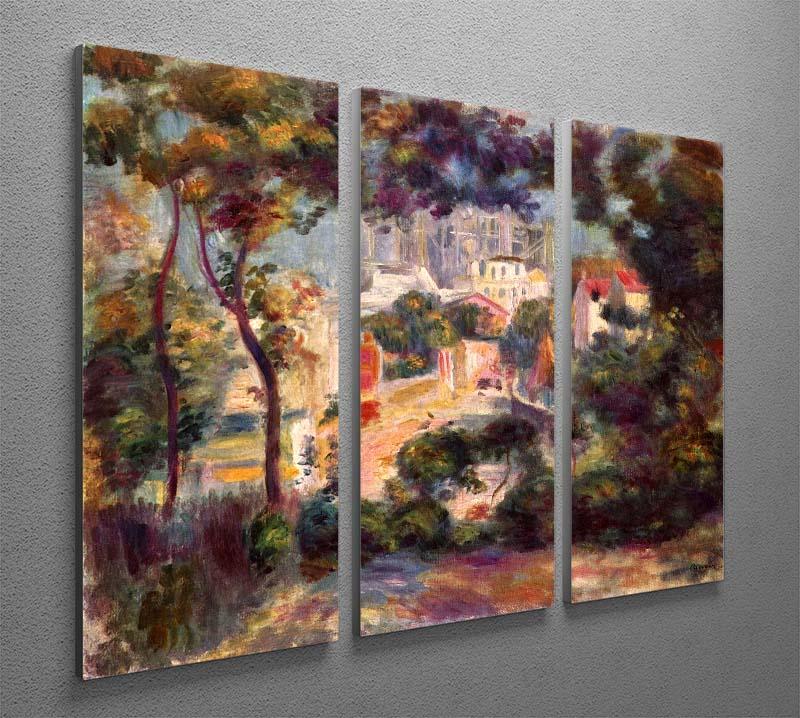 Landscape with the view of Sacre Coeur by Renoir 3 Split Panel Canvas Print - Canvas Art Rocks - 2