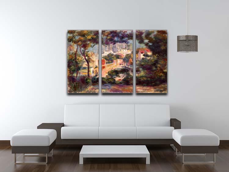 Landscape with the view of Sacre Coeur by Renoir 3 Split Panel Canvas Print - Canvas Art Rocks - 3